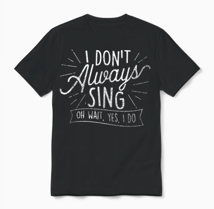 I Don't Always Sing Oh Wait Yes I Do - Actor Actress Musical Unisex T-Shirt in Black