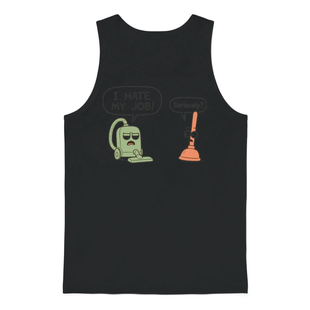 Office Blues Vacuum Meme โ Memes & Humor Gift Unisex Tank Top - Black