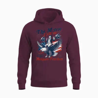 The Metric System Can't Measure Freedom Eagle Usa Unisex Hoodie - Maroon