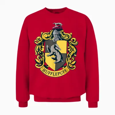 Harry Potter Hufflepuff House Crest Unisex Sweatshirt - Red