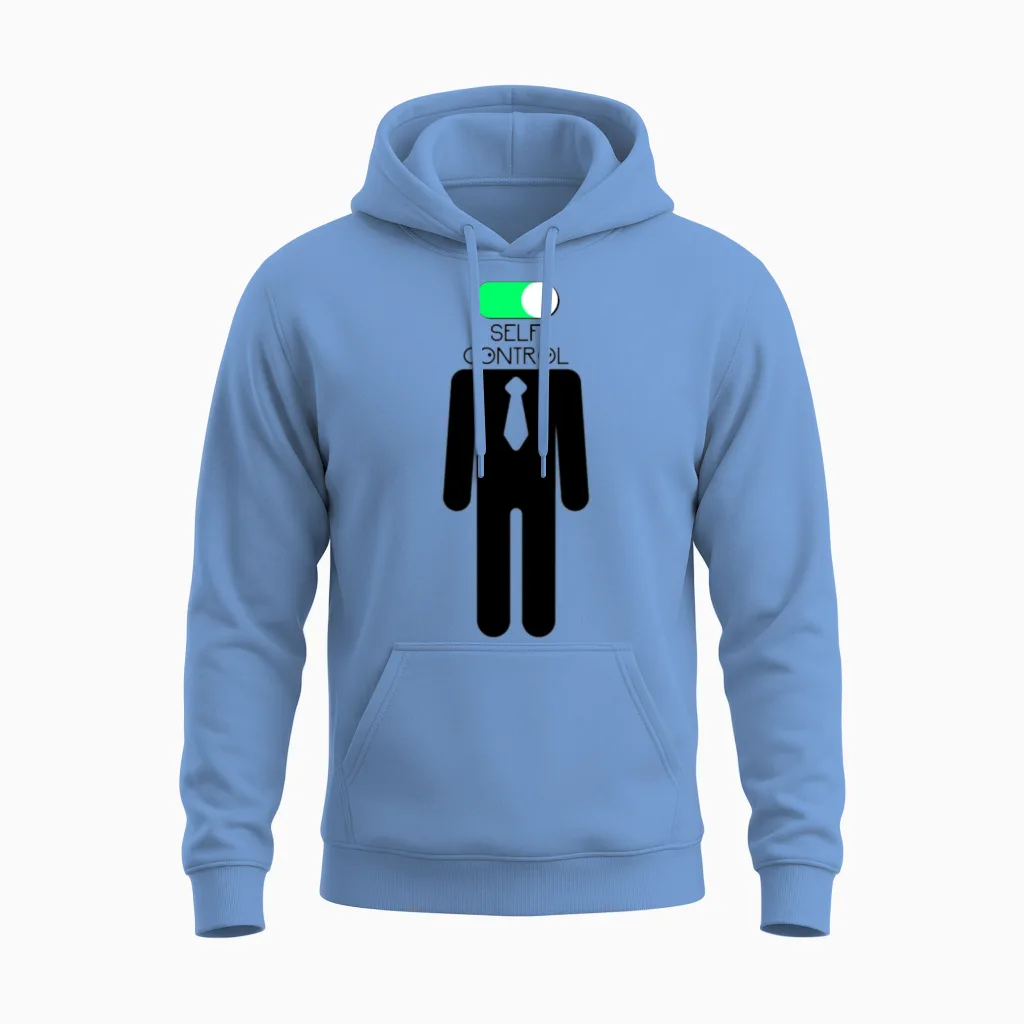 Brain Self Control Turn off Relax Work Mode On Unisex Hoodie in Carolina Blue