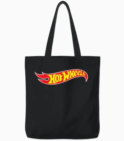 Hot Wheels - Hot Wheels Logo Tote Bags - Black