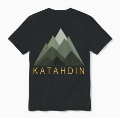 Katahdin Mountain Maine Hiking Unisex T-Shirt - Black