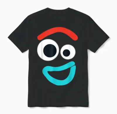 Disney and Pixar Toy Story 4 Forky Smiling Costume Unisex T-Shirt - Black