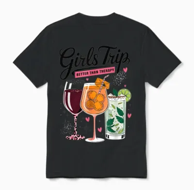 Passendes Outfit Für Mädels: Trip Better Than Therapy Unisex T-Shirt - Black
