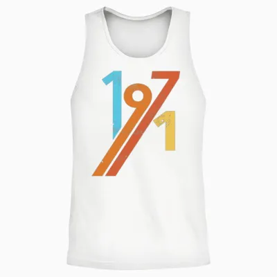 1971 Vintage Retro Birthday Unisex Tank Top - White