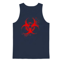 Bloody Biohazard Unisex Tank Top - Navy – 1
