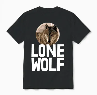 Lone Wolf Unisex T-Shirt - Black