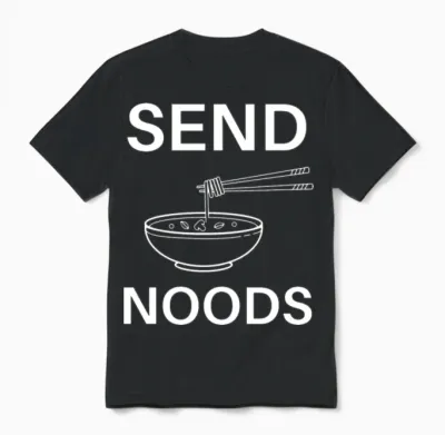 Send Noods Funny Unisex T-Shirt - Black