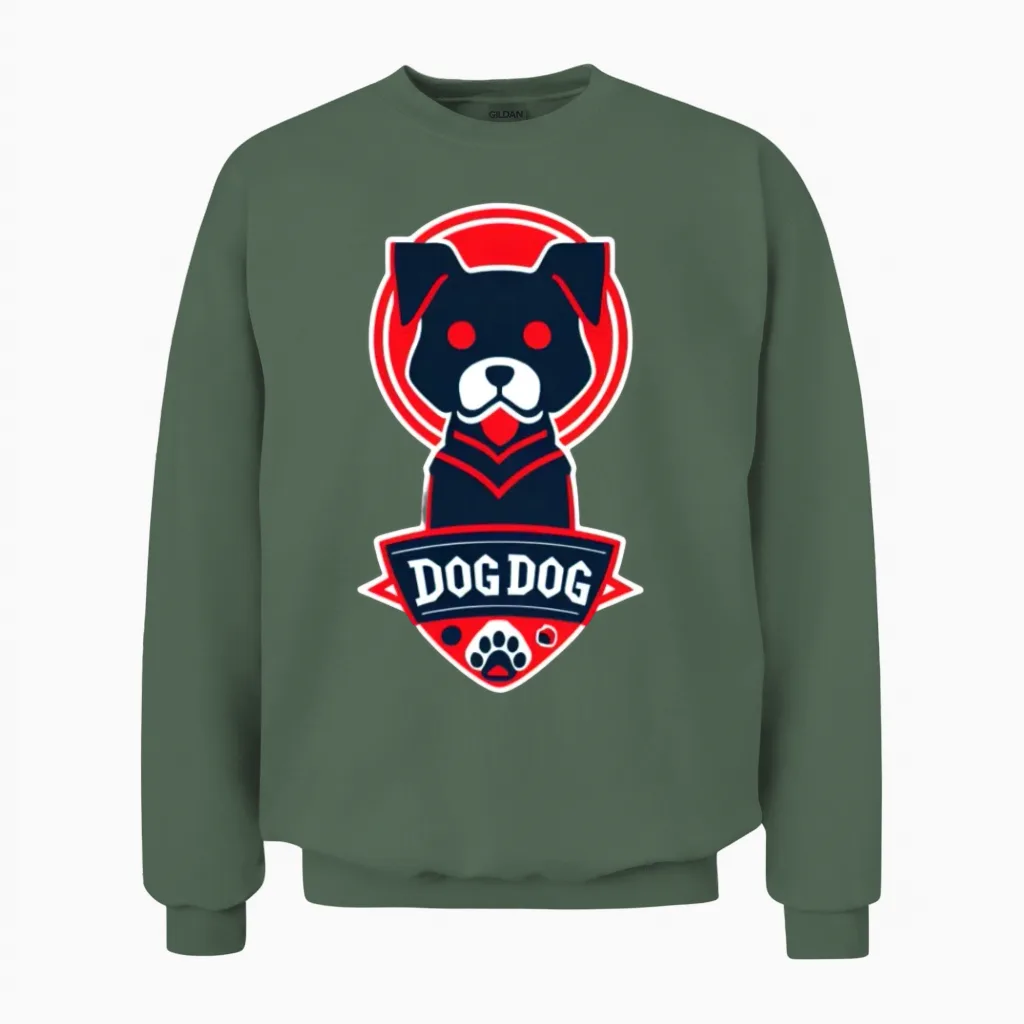 Dog Dog Logo - Lovers Unisex Sweatshirt in Military Green