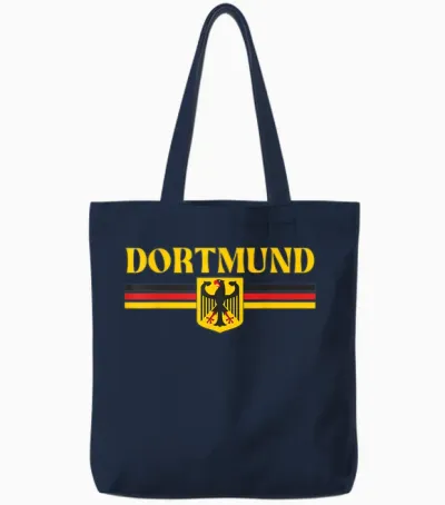 Dortmund Deutschland Flagge, Dortmund Tote Bags - Navy