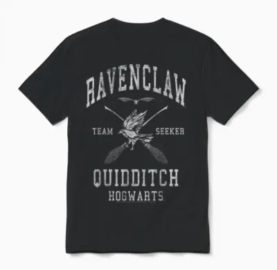 Harry Potter Ravenclaw Team Seeker Hogwarts Quidditch,short Sleeve Unisex T-Shirt - Black