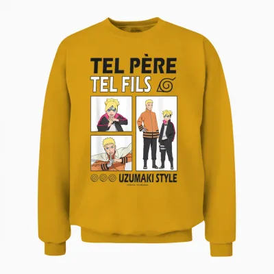 Boruto/naruto, Clan Uzumaki Unisex Sweatshirt - Gold