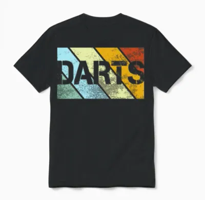 Darts Retro Unisex T-Shirt - Black