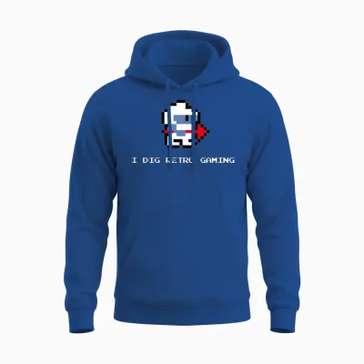 I Dig Retro Gaming Unisex Hoodie - Royal