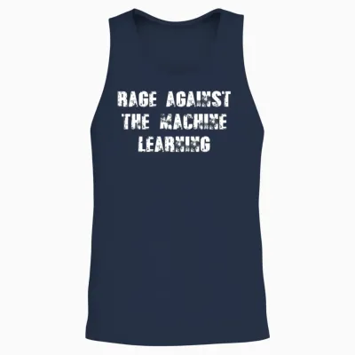 The Machine Learning Rage Against Unisex Tank Top - Navy