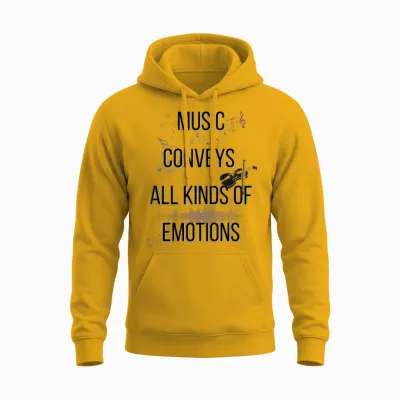 Music Conveys All Kinds of Emotions Unisex Hoodie - Gold
