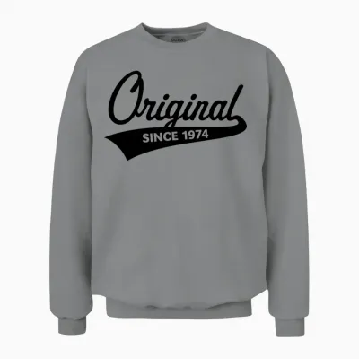 Original Since 1974 (year of Birth, Birthday / B) Unisex Sweatshirt - Sport Grey