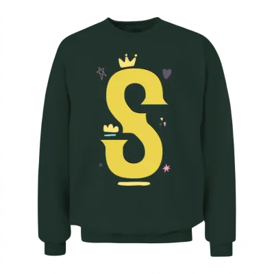 S This Is Letter S Capital First Letter in Your Unisex Sweatshirt - Forest