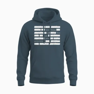 Everything Is Fine Trust Your Government Unisex Hoodie - Dark Heather