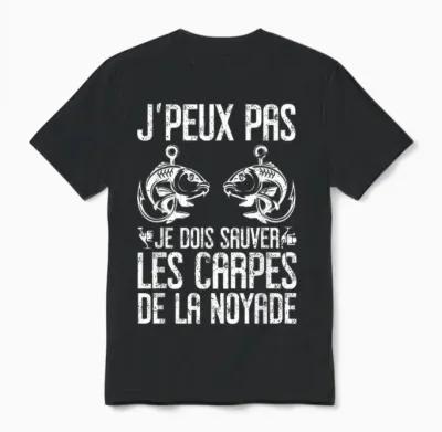 Carp Carpist Humour | Carp Fisherman | Fish T-Shirt, Black, S Unisex T-Shirt - Black