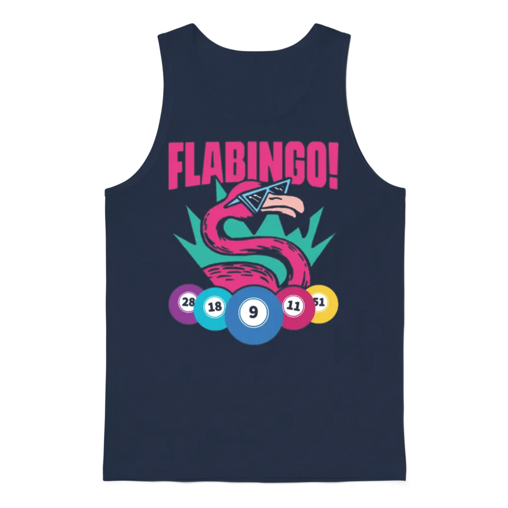 Cool Flamingo Bingo Flamingo for Bingo Players Unisex Tank Top - Navy