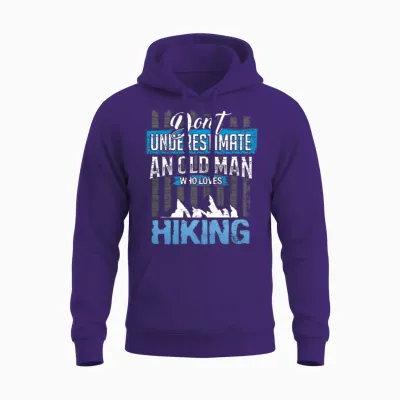 Hiking for Grandpa Unisex Hoodie - Purple