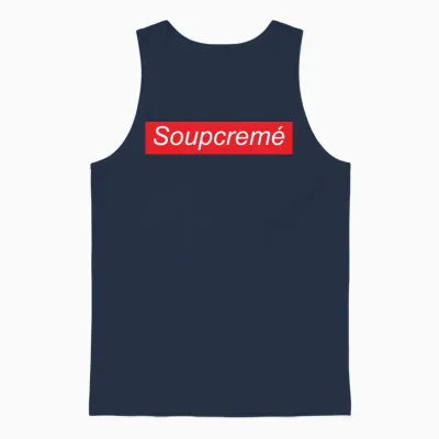 Soupcreme Funny Brand Parody Unisex Tank Top - Navy