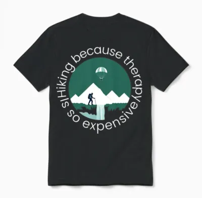 Hike or Die but Mostly Hiking Unisex T-Shirt - Black