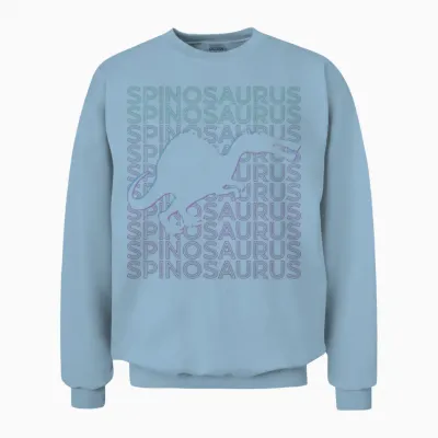 Spinosaurus Dinosaur Retro Unisex Sweatshirt - Light Blue
