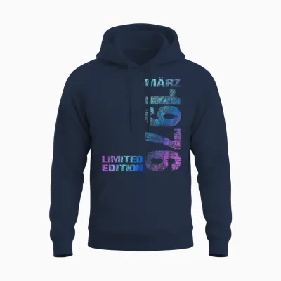 März 1976 Mann Frau 50. Geburtstag Limited Edition Unisex Hoodie - Navy