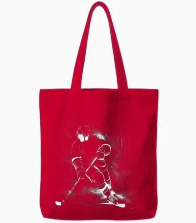 Eishockey Eishockeyspieler Sport Sportler Puck Hockey Pro Tote Bags - Red