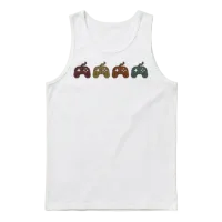 Retro Pixels Game Controller Unisex Tank Top - White – 1