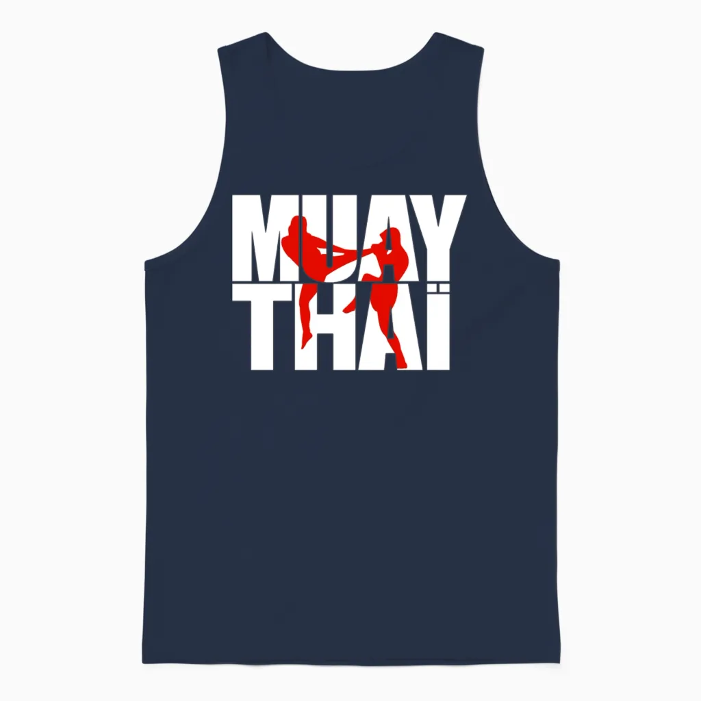 Muay Thai Unisex Tank Top in Navy