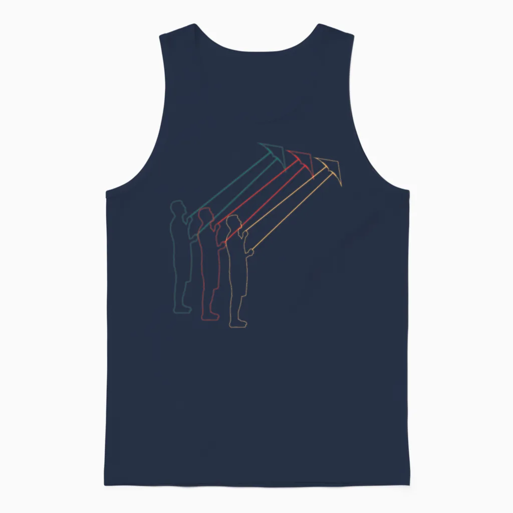 Kite Flying Fly a Kite Retro Gift Unisex Tank Top in Navy