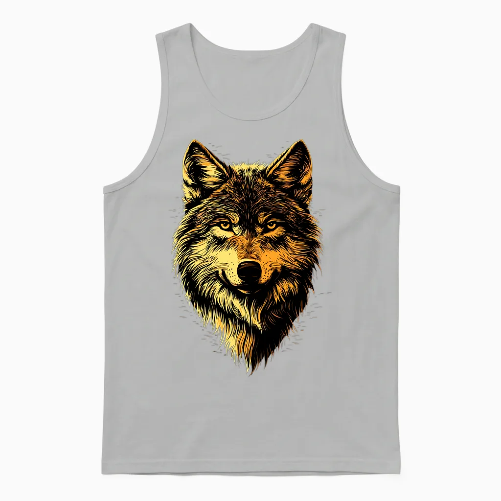 Loup Motif J'aime Les Loups Meute De Loups Loup Sauvage Manche Longue Unisex Tank Top in Ash