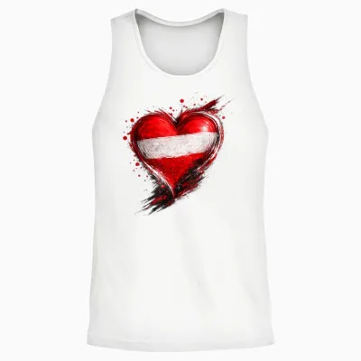 österreich Shirt österreicher Herz Herren & Damen Austria Unisex Tank Top - White
