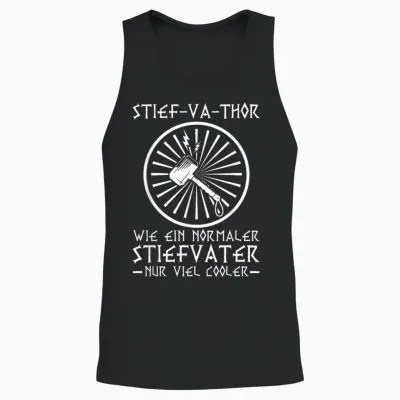 Bonus-Va-Thor Bonus Papa Wikinger Stiefvater Stiefpapa Unisex Tank Top - Black