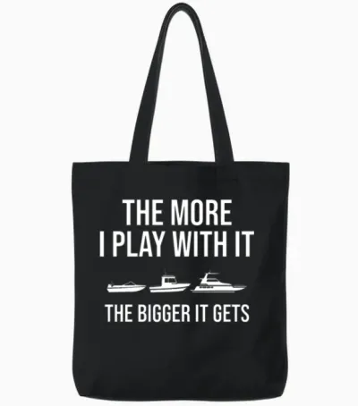 Boating Funny Boat Captain Tote Bags - Black