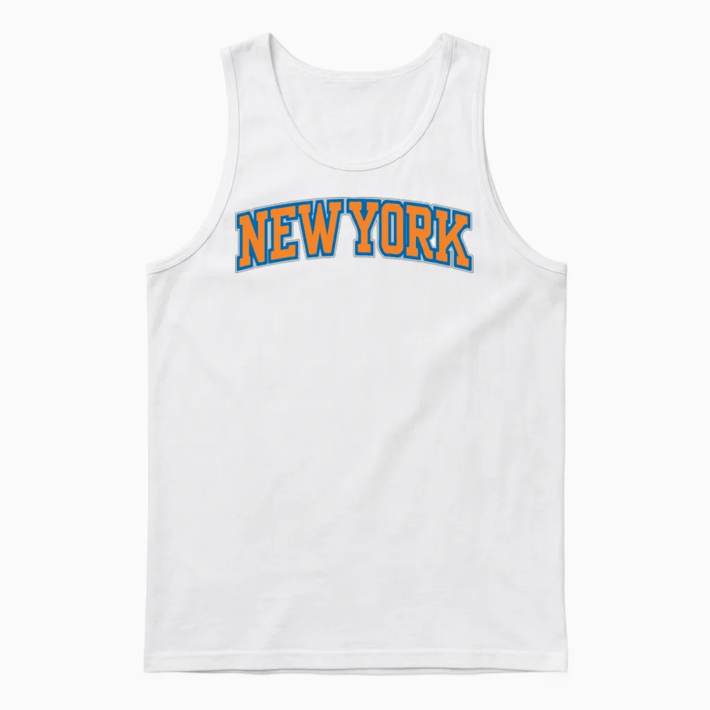 New York Unisex Tank Top in White