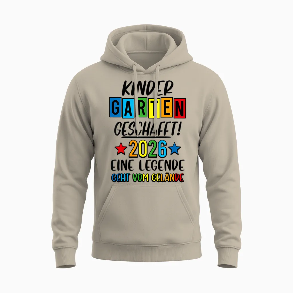 Kindergarten Geschafft 2026 Kita Ade 2026 Kita Abgänger 2026 Unisex Hoodie in Sand