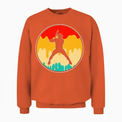 Baseball Retro Unisex Sweatshirt - Orange