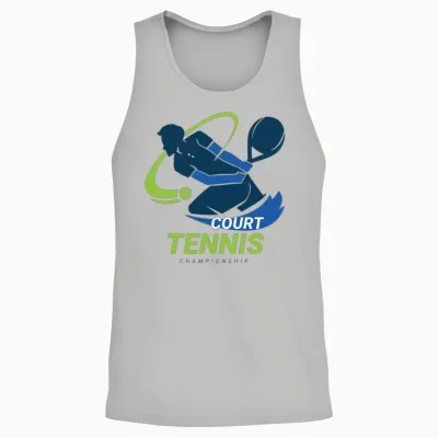 Tennis Court Championship Unisex Tank Top - Ash