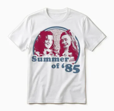 Stranger Things Summer of '85 Eleven and Max Unisex T-Shirt - White