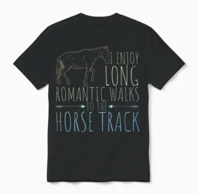 Horse Racing Unisex T-Shirt - Black