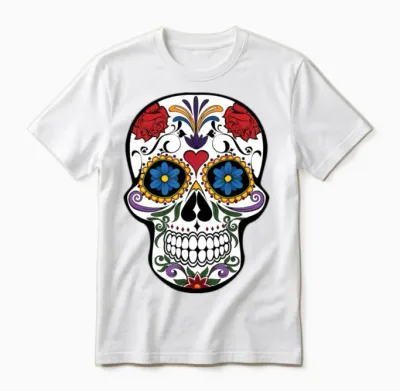 Sugar Skull Unisex T-Shirt - White