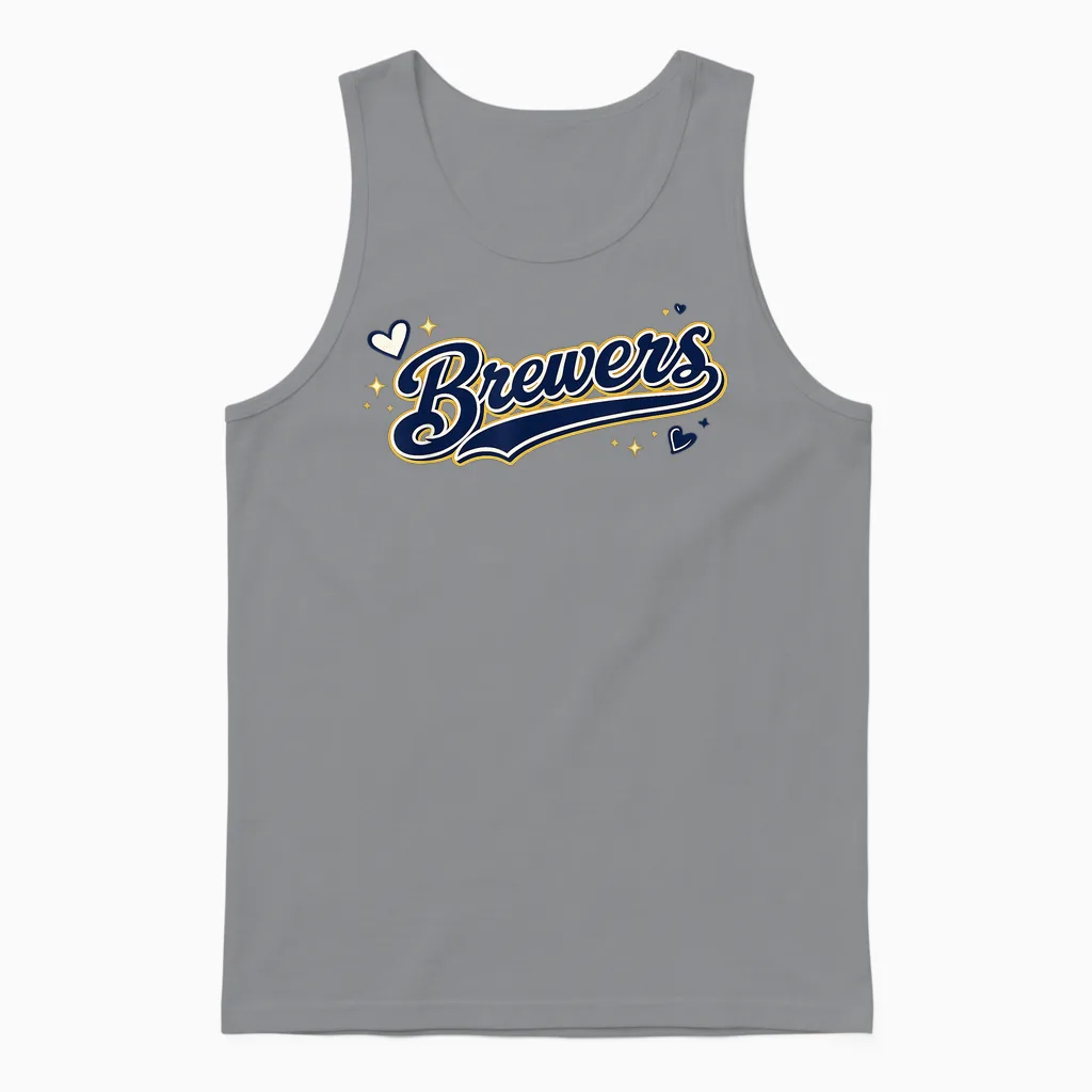Vintage Brewers Retro Classic Gifts for Men Women Unisex Tank Top in Sport Grey