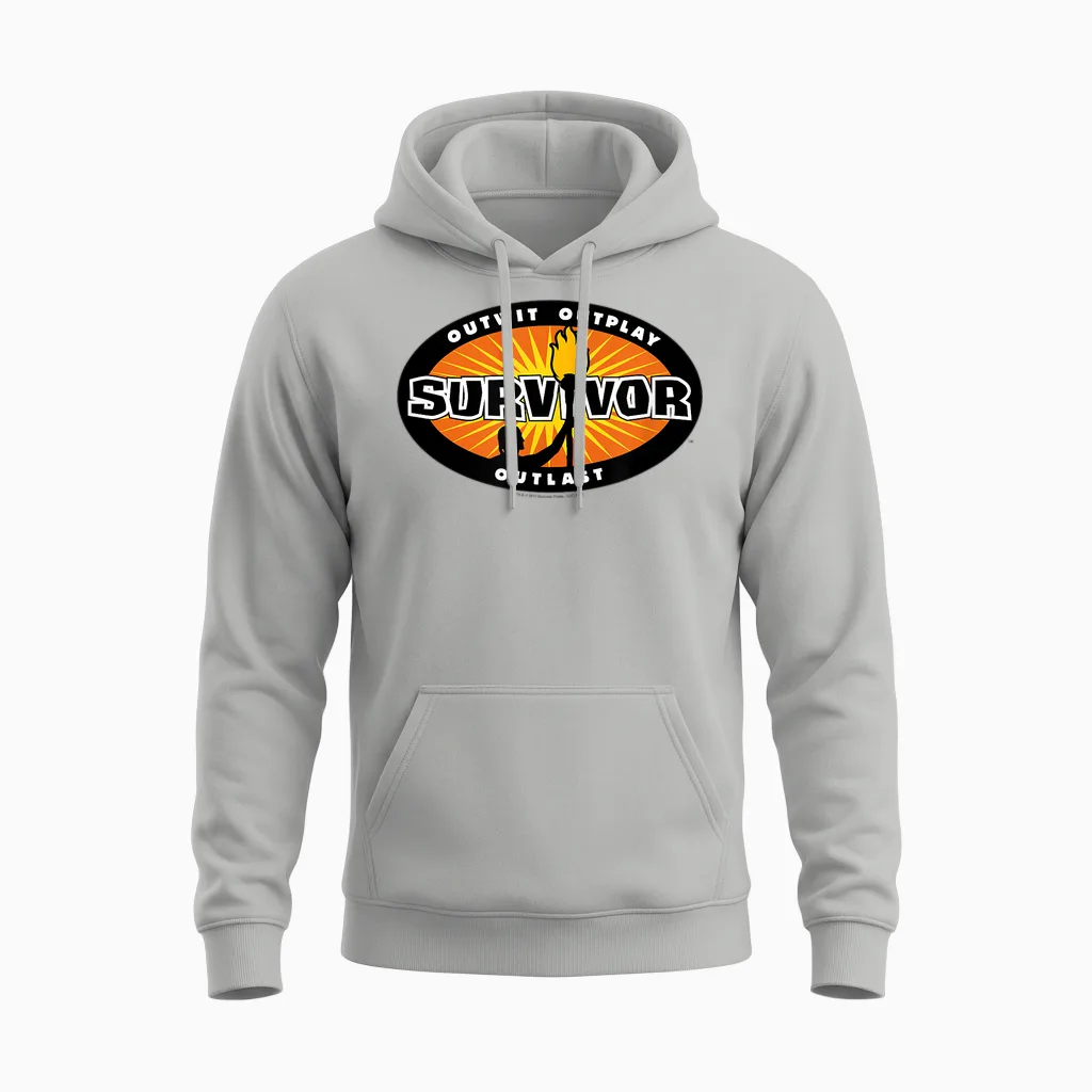 Survivor Gold Burst Awareness Unisex Hoodie in Ash