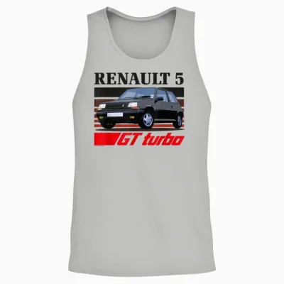 Renault 5 Gt Turbo Gen 2 Retro Hot Hatch Unisex Tank Top - Ash