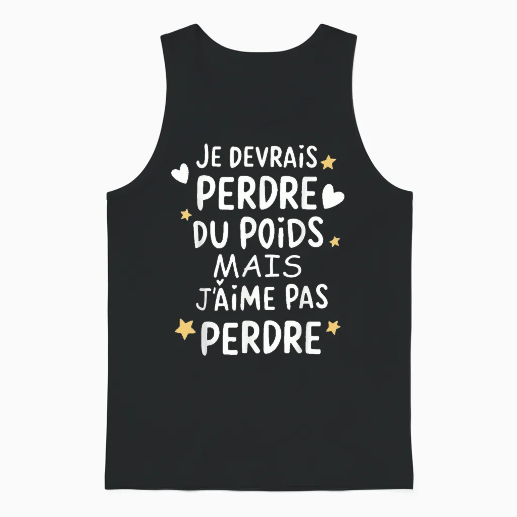 I Should Lose Weight Funny Gift Funny Gift Funny Unisex Tank Top in Black